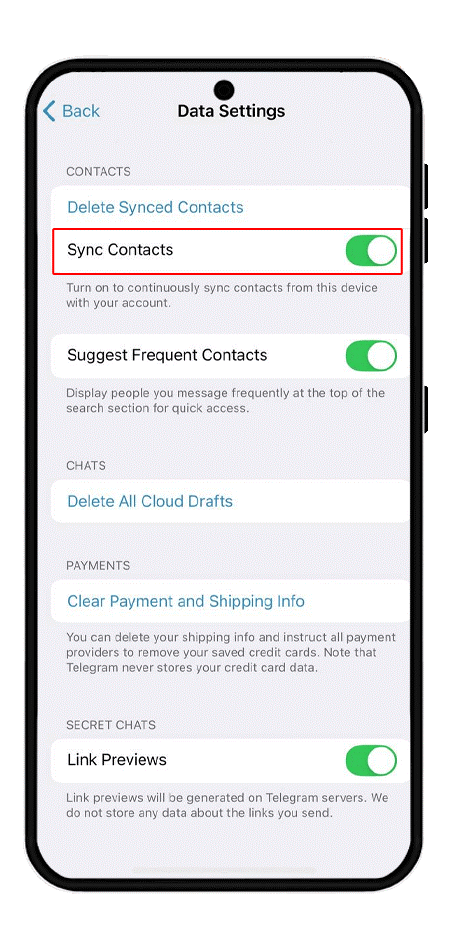 بازیابی مخاطبین حذف شده تلگرام