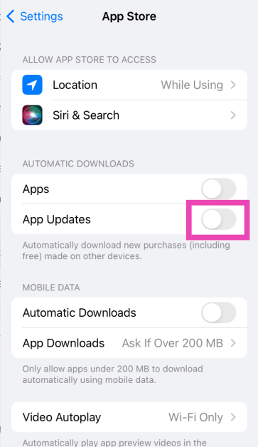 حل مشکل آپدیت برنامه در اپ استور